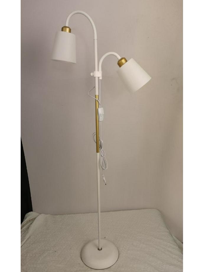 Nordic Modern Double-Head Floor Lamp: Minimalist Luxury for Living Room and Bedroom