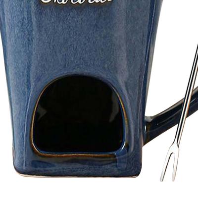 כוס פונדו שוקולד מחמם קטן נייד סט פונדו שוקולד ספל מתוק לבית מטבח מסעדה קמפינג מבוגרים משפחה