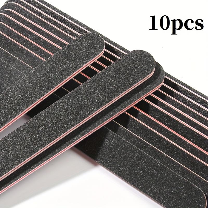 Double-Sided Black Nail File, EVA Nail Buffer Sanding Strip 100/180, Professional Nail Care Tools