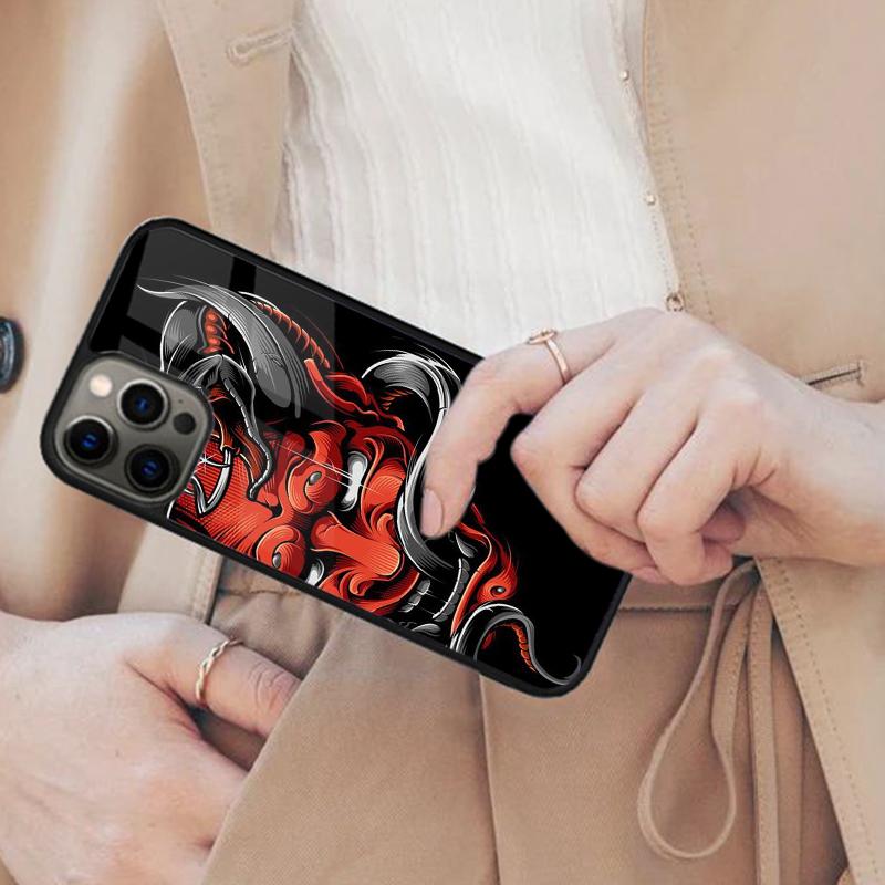 

Oni Hannya Demon Mask Magnetic Phone Case For APPLE iPhone 17 Air 16 14 13 12 Pro Max 15 Plus Wireless Charge With MagSafe Cover iPhone 14