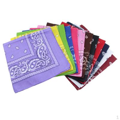 12x Unisex Paisley Bandana Mens Mixed Bandanas Polyester Material