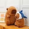 Shark Headgear Capibara Plush Toy Soft Stuffed Cartoon Capybara Plush Doll Simulation Shark Fluffty Animals Doll Toys Kid Gift
