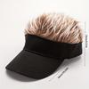 Wig Baseball Cap for Men Women, Unisex Hip-Hop Funny Novelty Hat with Long Curly Hair for Party Disguise Outdoor, For Men Women