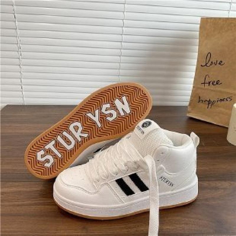 

Высокие маленькие белые кеды женские прилив осень и зима новый нишевый дизайн студенческие повседневные туфли на платформе 40