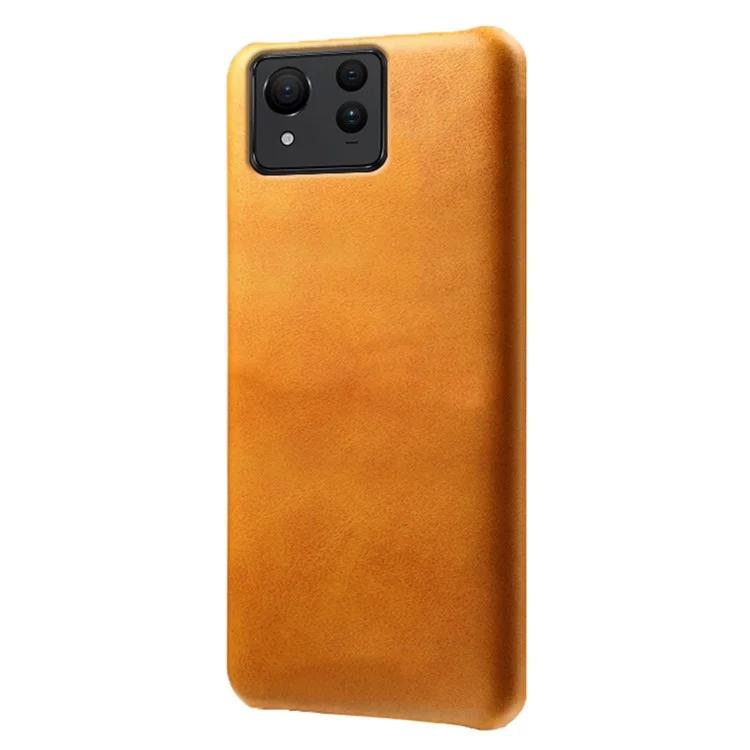 

For Asus Zenfone 11 Ultra 5G Cases Calf Texture Leather + PC Back Phone Cover