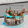 1pc Round Plastic Clear Rotating Container Bins for Cabinet Pantry Kitchen Countertop Refrigerator