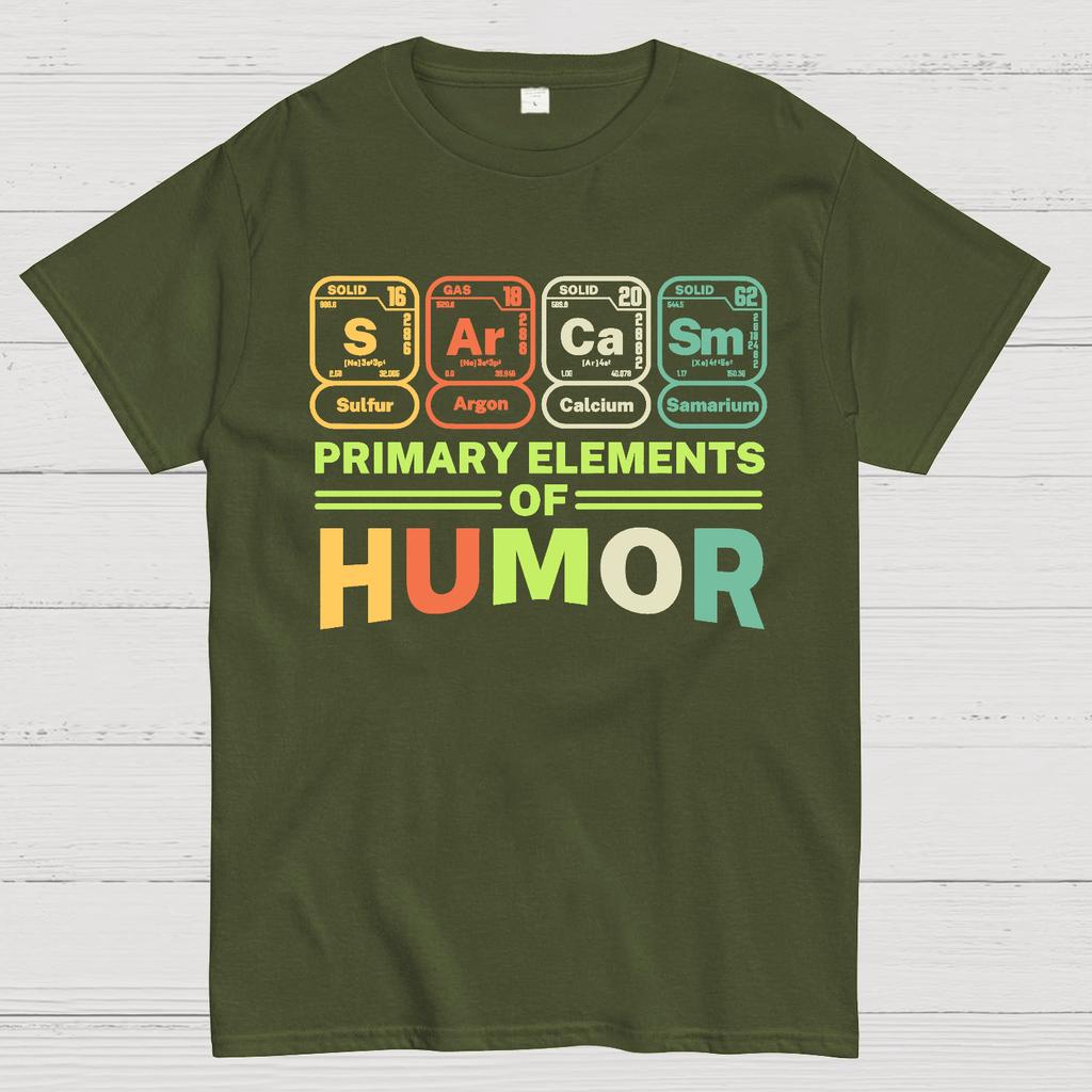 Grundelemente des Humors Baumwolle Sommer Lässig Cool Locker T-Shirt