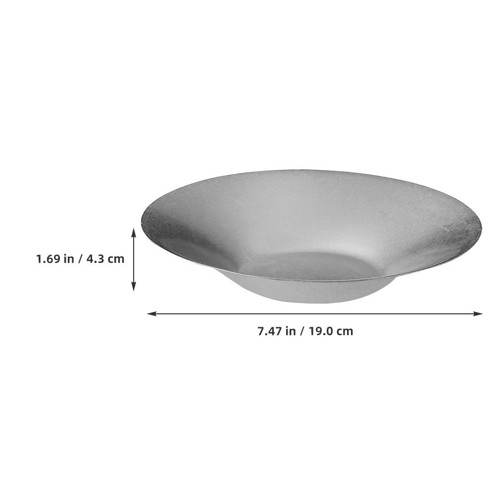 19Cm Bowl Large Stainless Steel Serving Bowl Vintage Style for Pasta Rice Noodles Soup Salad Kitchen Use