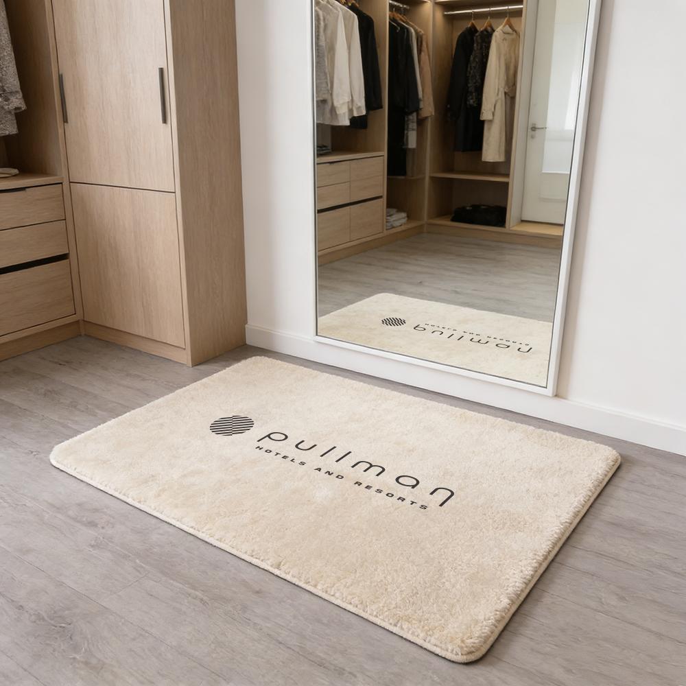 Fashion p-Pullman H-Hotel Floor Mat Flannel Door Mat Non-Slip Absorbent Washable Indoor Home Rug