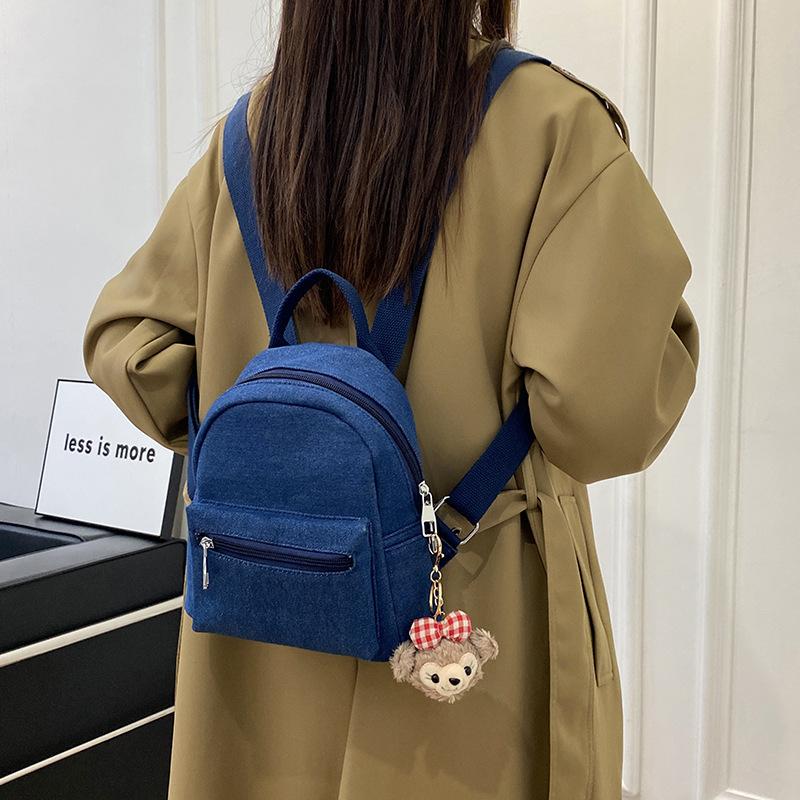 Simple Casual Simple Backpack Women 2025 New Fashion Solid Color Small Bag Small Fresh Student Travel Backpack
