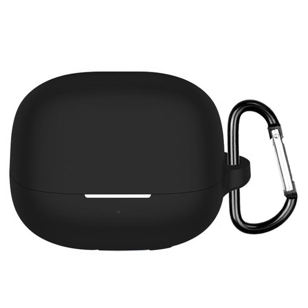 

Для Xiaomi Redmi Buds 5 Pro Силиконовый чехол Беспроводные наушники Защитная крышка от царапин с карабином Black