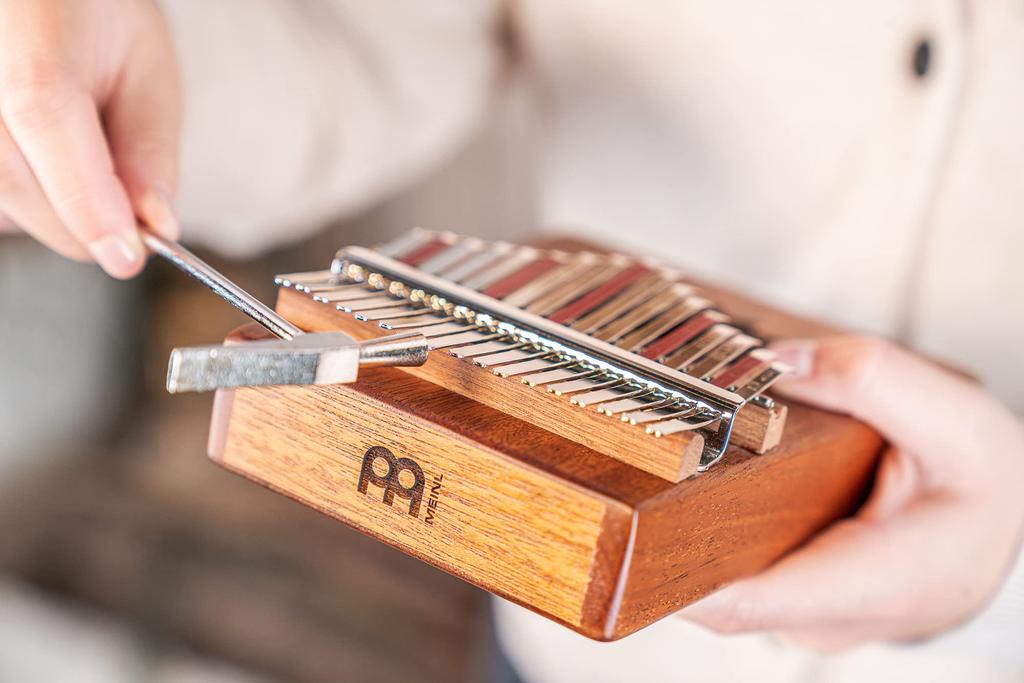 MEINL Sonic Energy Collection Electric Kalimba with Soundhole 17 C Major PKL1708H Hammer Japanese Pickup, Mahogany, Keys, Scale,
