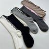 Japanese Style Fashion Middle Tube Calf Socks Women JK Girl Cute Bandage Bowknot Ruffke Trim Cotton Long Socks Stockings