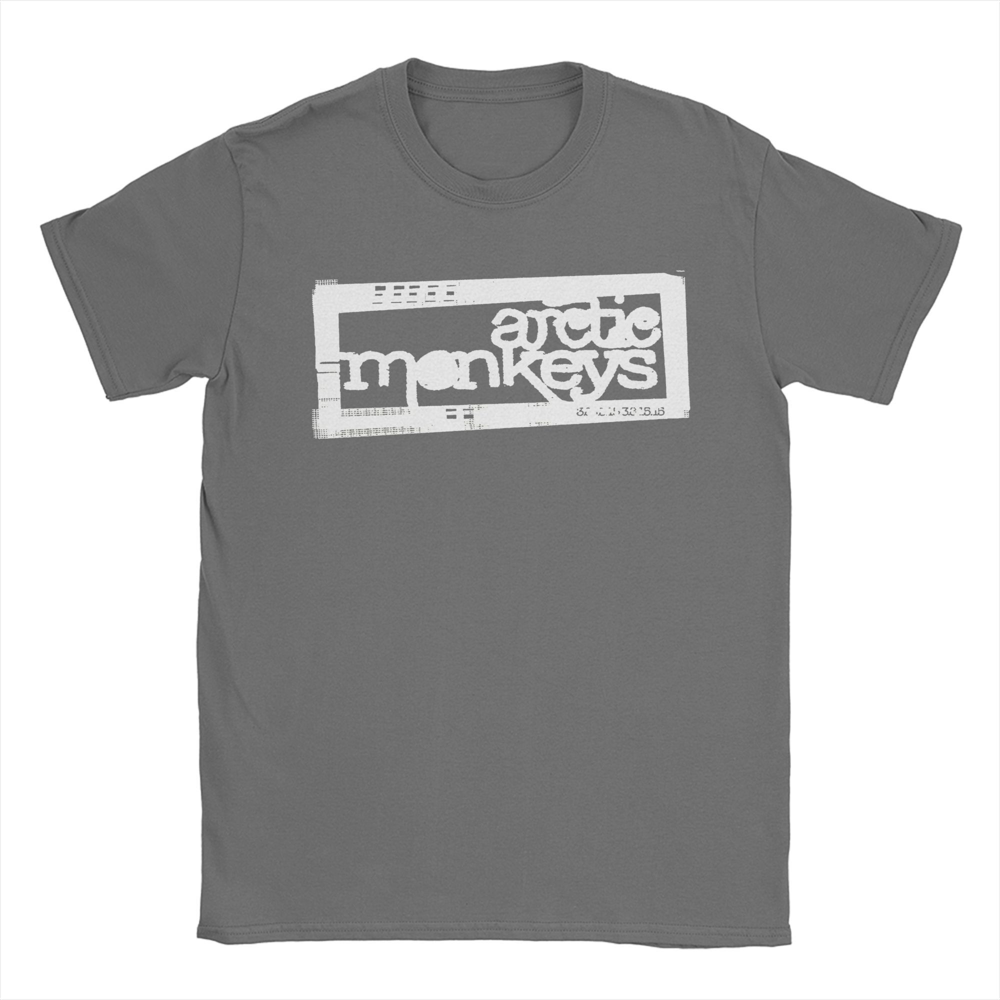 Comfortable season Arctic Monkeys T-shirt Heren Geweldig Puur Katoen T-shirt Ronde Hals Korte Mouw T-shirt Cadeau Idee Tops XXXXXL donkergrijze kleur
