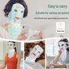 Red-Blue LED Beauty Mask: Home Facial Silicone Photon Rejuvenation Device with Neck Infrared Spectrometer