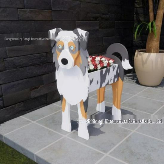 Garden Art Dog and Cat Flower Pot Set