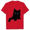 Funny Black Cat Men T-shirt Summer Harajuku Fashion Male Breathable Aesthetic Oversized Clothing Ulzzang Tees Graphic Y2k Tops