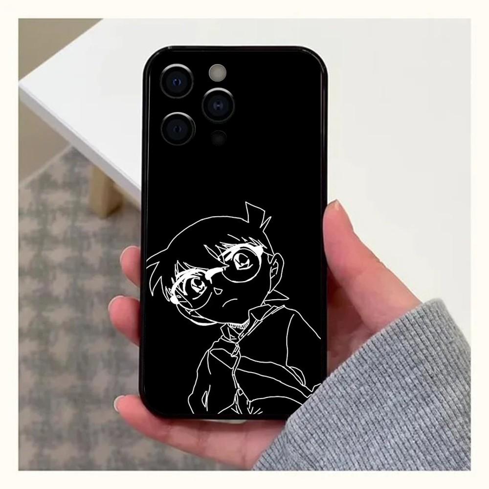 Detective C-Conan Anime Phone Case For Apple iPhone 15,14,13,12,11,Pro,X,XS,Max,XR,Plus,Mini Soft Black Cover