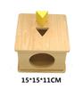 Montessori Infant & Toddler Triangular Prism Matching Box & Three-Color Ring Set - Early Education Teaching Aids.