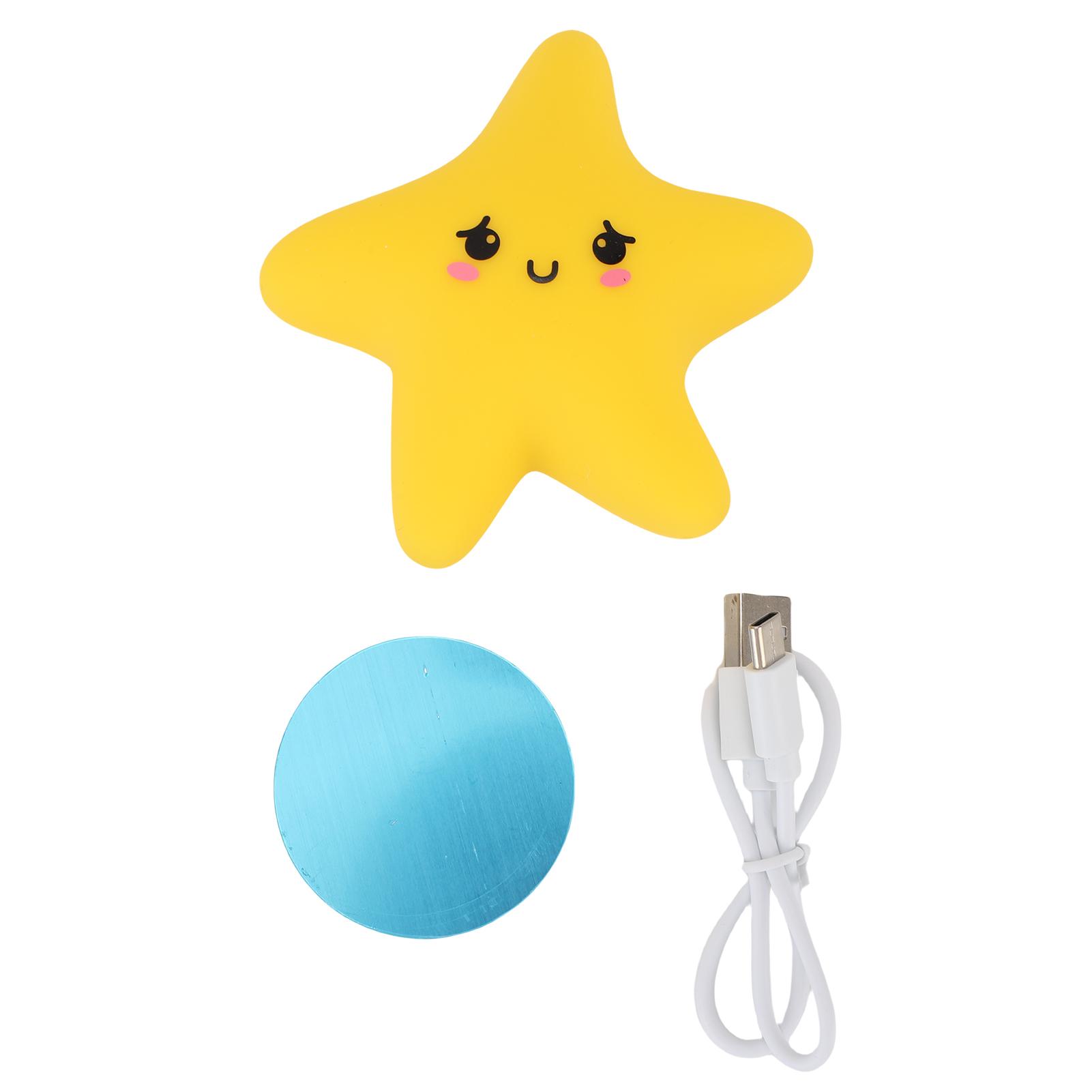 

Silicone Nightlight Cute Rechargeable Wall Nursery Lamp Soft Magnetic Kids Room Decor Star