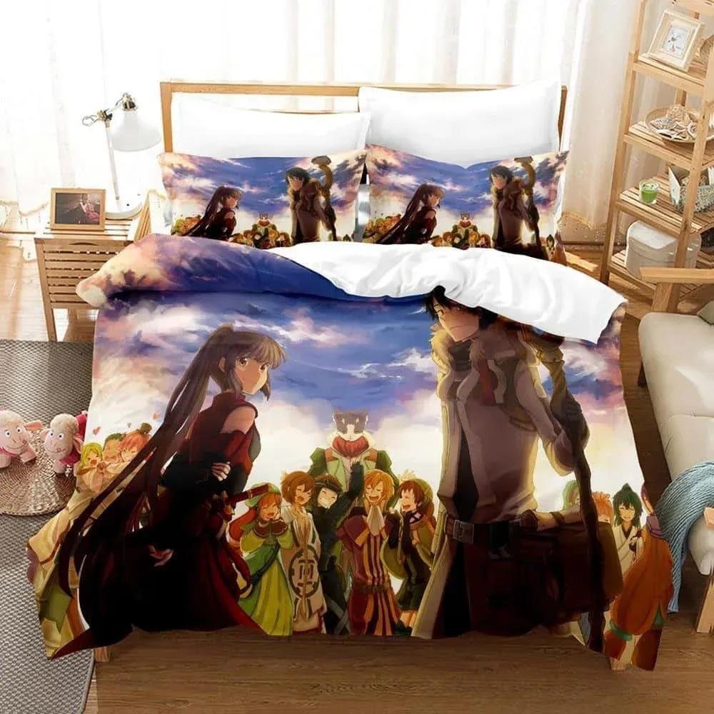 3D Cartoon Log Horizon Bettwäsche-Set Einzelbett Twin Full Queen King Size Bettset Erwachsene Kind Schlafzimmer Bettbezug-Sets Für Heimtextilien