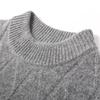 Hengyuanxiang Men's 100% Cashmere Thickened Half-High Collar Sweater