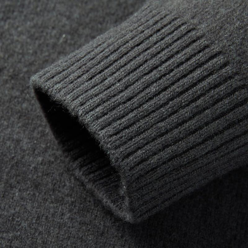 Goldene Chrysantheme Herren Reiner Wolle Full-Zip Strickjacke