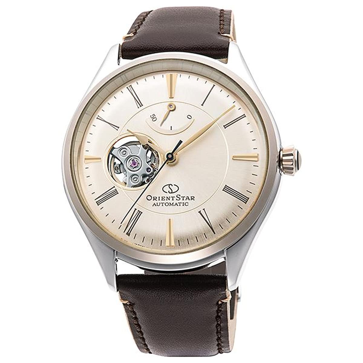 

Автоматичний годинник ORIENT STAR, класичний, механічний, зроблено в Японії, 2 роки внутрішньої гарантії, відкрите серце, слонова кістка [Orient Star], напівскелет, виробник