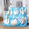 HD Cartoon Cute Swan Cygnus Soft Plush Blanket,Flannel Blanket Throw Blanket for Living Room Bedroom Bed Sofa Kids Cover Gitt 3D