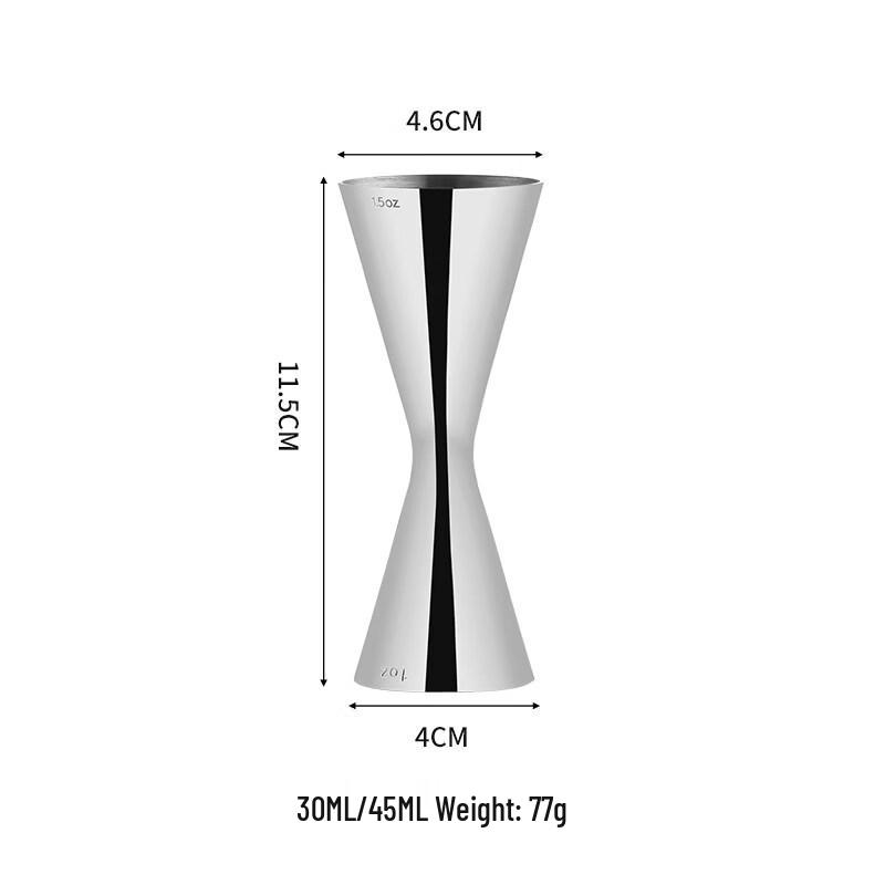 ZISIZ Japanese Style Gold 304 Stainless Steel Cocktail Jigger
