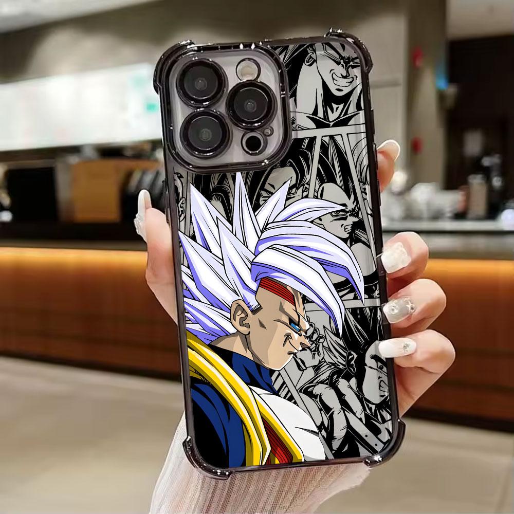 

Dragons Balls GT Saiyans Vegeta Goku Phone Case for iPhone 11 13 15 16 17 Pro Max 14 Plus 17Air 16E 12 Mini 11 17Pro Clear Cover iPhone 14 Plus
