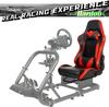 Dardoo Racing Car Game Bucket Cockpit Racing Car Wheel Mount Chair Electronic Gaming Chair with Adjustable Double Slide Adaptive Game Simulator Red