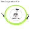 Motoforti Universal 40cm Motorcycle Brake Clutch Oil Hose Line Pipe Green Hydraulic Reinforced Stainless Steel Braided Hose