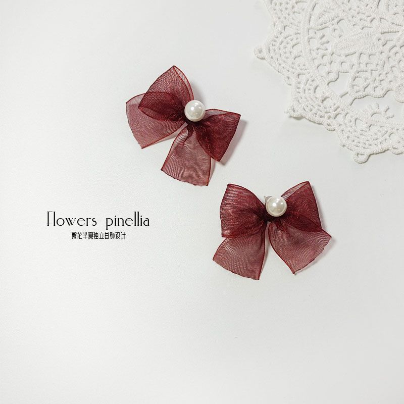 

All-Match Pearl 925 Sterling Silver Earless Girl Lace Zaohong ear clip (a pair)