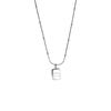 2023 New Cold Style Gold Square Pendant Necklace for Women - Simple Clavicle Chain Design