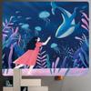 Whale Girl Healing Decoration Hanging Cloth Home Wall Decoration Tapestry Office Living Room Tapestry