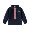 Autumn Children's Clothing Boys and Girls British Style School Uniform Performance Dress Children Business Attire Baby Boy Long sleeve Lapel Shirts