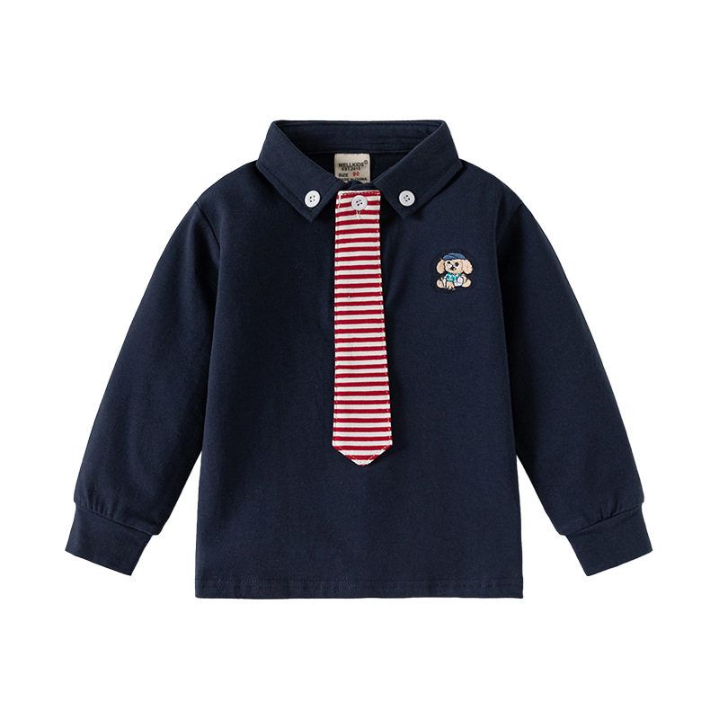 Autumn Children's Clothing Boys and Girls British Style School Uniform Performance Dress Children Business Attire Baby Boy Long sleeve Lapel Shirts