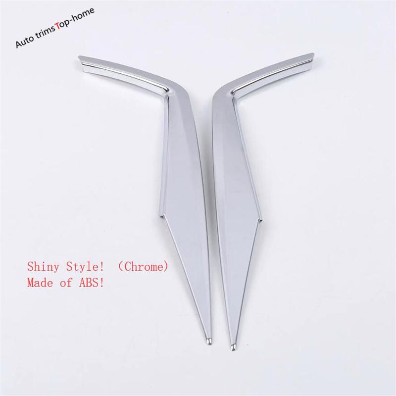 ABS Chrome Rearview Mirror Front Fog Light Lamp Eyelid Eyebrow Window Wiper Cover Trim For Skoda Kodiaq 2017 - Accessories