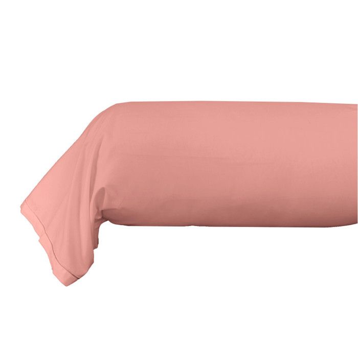 Taie de traversin percale de coton peigné "Julian" Coton Pur - Julian Rose Poudré