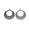 Irregular Oval Frame Connectors Moon Hammered Texture Links For Earring Making