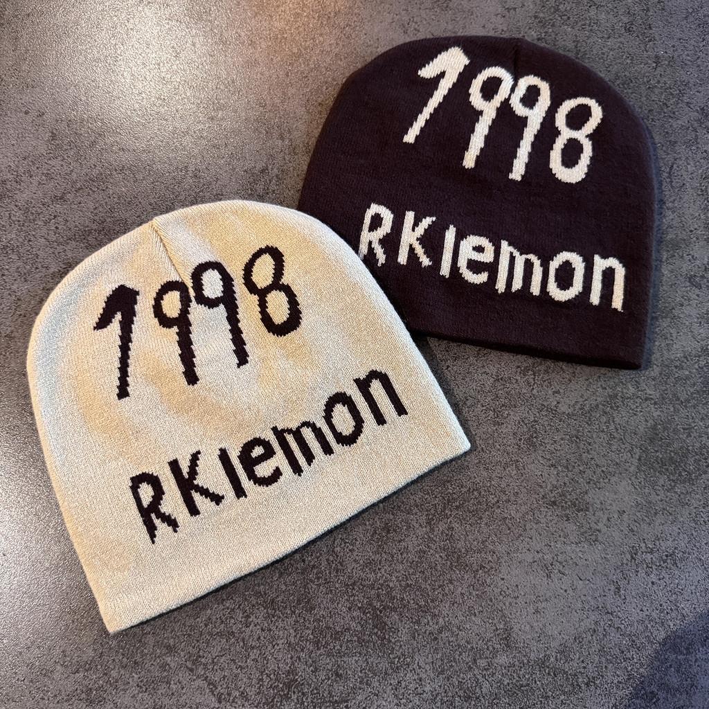 1998 Rkiemo Letter Knit Cap For Fall Casual And Streetwear Looks Hat Gift