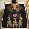 1PC Cute pets Print Flannel Blanket, High quality Comfortable for All Seasons, Home Decor, Warmth and Comfort, Perfect for Christmas Gifts