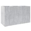 Beton Pflanzkübel auf Rädern Grauer Beton 90X30Xh60 Cm