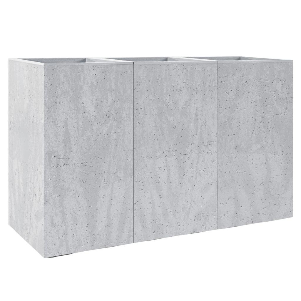 Beton Pflanzkübel auf Rädern Grauer Beton 90X30Xh60 Cm