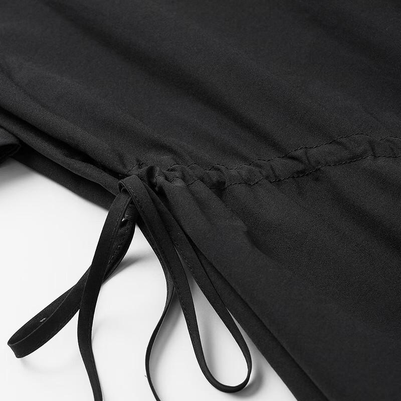 Chuyu Women's Asymmetrical Puff Sleeve A-Line Dress