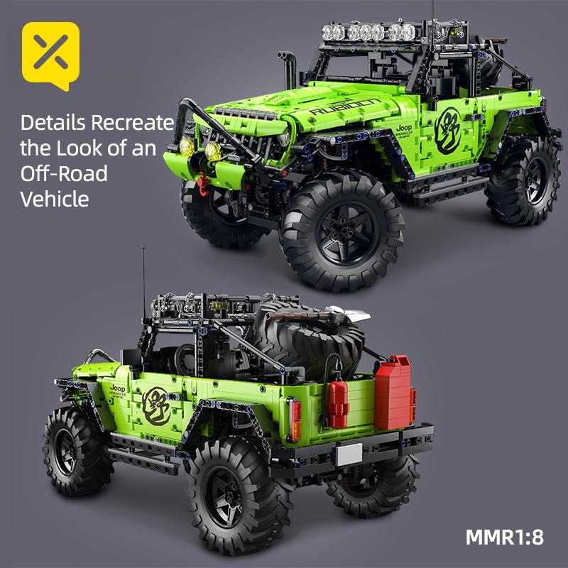 Toylynx Building Blocks 1:8 Scale Heavy-Duty Off road Vehicle with Super Racers Toys For Children Christmas and Easter Gifts