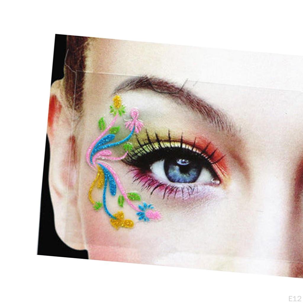 Eye Shadow Stickers Decals Festival Party Sticker Makeup for Stage Performance Masquerade