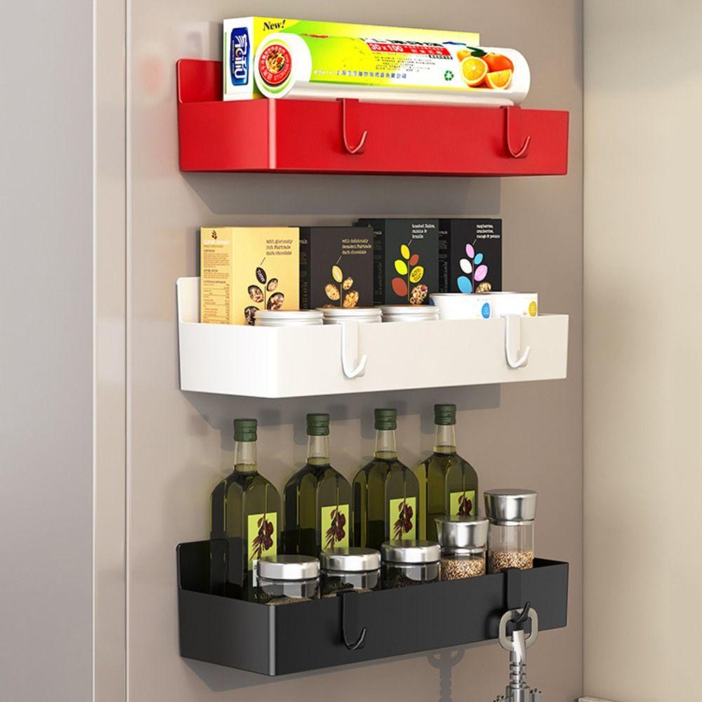 Space Saving Magnetic Spice Rack Wall Mounted Kitchen Storage Shelves for Washing Machine