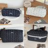 Floral Cotton Makeup Bag With Breathable Design For Daily Use